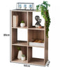 6 Cube Wooden Bookcase Shelving Storage Display Shelves Wood Unit Free Standing
