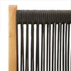 Reclining Garden Chairs 4 pcs Black Solid Wood Acacia K9P8