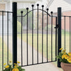 Metal Garden Single Gate Wrought Iron Entrance Door Ball Top Pedestrian Gate