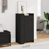 Shoe Cabinet Storage Cupboard Rack Black - Engineered Wood Shoe Organizer N3R9