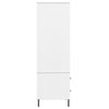 CIADAZ Wardrobe with Metal Legs White 90x55x172.5 Solid Wood OSLO, T6U1