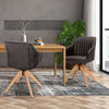 Modern Swivel Accent Chair Set of 2 Ergonomic Armchairs Home Writing Desk Chairs