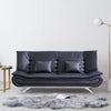 Black Leather Sofa Bed Recliner Chair Sleeper Sofa Bed 2/3 Seaters Couch Sleeper