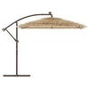 Garden Parasol with LEDs and Steel Brown 246x246x230 Z1O4