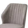 2x Grey Faux Leather PU Dining Chairs Kitchen Dining Room Chairs Metal Legs