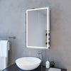 LED Bathroom Mirror Cabinet with Sliding Door Storage Sensor Lights 430 x 690 mm