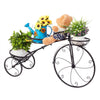Bicycle Planter Metal Plant Stand Garden Bike Flower Pot Cart Holder Basket UK