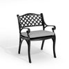 Cast Aluminium Garden Table And Chairs Outdoor Dining Bistro Furniture White Set