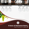39 Bottles Wall Mounted Rack Display Shelf Metal Frame Wine Storage Rack