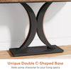 Tribesigns Industrial Console Table, 100 cm Narrow Entryway Foyer Table,Rustic
