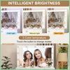 Large Makeup Desk with LED Lights Mirror 7 Drawers and 3 Light Colors White