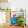 Drawers Storage Trolley Home Office Stationary Rolling Utility Cart Display Rack