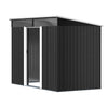 8.5x4ft Anthracite Garden Storage Shed Pent Roof Tools Shed with Acrylic Window