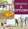 Dining Table, Small 2 Seater Kitchen Table, Oak Effect Top Kitchen Table (80cm)