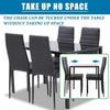 Set of 6 High Back Dining Chairs Upholstered Chairs Home Office with Metal Dkyfr