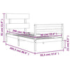 Bed Frame with Headboard White 90x200 cm Solid Wood vidaXL