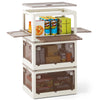 Plastic Storage Container Foldable Closet Organizer with wheels 34.5 Gallon