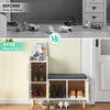 Wooden Shoe Storage Cabinet Bench With Seat Cushion Shoe Organizer Footwear Rack