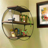 Industrial Round Wall Shelf Floating Shelves Hanging Rack Living Room Dec
