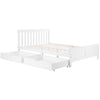 4ft6 Wooden Double Bed Frame Pine Wood W/ Storage Drawers Bed Furniture White
