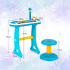 31-Key Piano w/Stool Set for Kids Toddler’s Electronic Keyboard-Blue