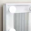 Dressing Table White LED MDF Makeup Desk with 4 Drawers 1 Door Bedroom Gift New