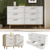 Modern Storage Cabinet Sideboard Buffet Cabinet with 6 Drawers Accent Cabinet