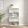 Wooden Storage Display Unit Bookshelf Bookcase Dividers S Shaped White