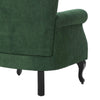 Chenille Upholstered Single Sofa Armchair European-Inspired Curved Leg Wingback