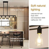 Industrial Black Chandelier Rectangle Hanging Ceiling Light Fixture Dining Room