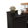 Sliding Barn Door Sideboard Storage Cabinet Coffee Bar TV Stand Farmhouse Style