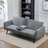 Sofabed 3 Seater Cup Holder Table Click Clack Recliner Settee Couch Sofa Sleeper