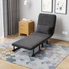 Dark Grey Folding Single Sofa Bed Chair Fabric Recliner Lounge Sleeper Sofabed