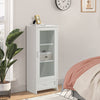 Bathroom Storage Cabinet 3 Tier White with Adjistable Shelves Standing Floor