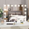 15 Bulb Hollywood Mirror LED Lighted Makeup Mirror w/RGB Light Strip