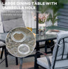 6 Seater Garden Dining Table and Chairs Outdoor Patio Furniture Set Seat Cushion