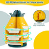 3-Tier Pineapple Kids Toy Shelf 360° Rotating Storage Organizer Collection Rack
