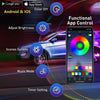 RGB LED Car Strip Light Interior Kit Fiber Optic Ambient Atmosphere Light Bulbs