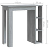 Bar Table with Shelf Grey Sonoma 102x50x103.5 cm Engineered Wood HOT
