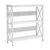 Slim Hall Desk Storage Shelf X-Design Shoe Rack Bookshelf Entryway Console Table