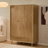 Dusk Heidi Light Oak & Brass 3 Door Triple Wardrobe with Drawers RRP £899