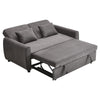2 Seater Sofa Grey Fabric Convertible Sofabed with 2 Cushions Daybed Living Room