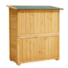 Wooden Garden Shed Tool Storage Cabinet Outdoor Store Cupboard with Asphalt Roof