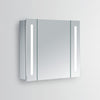 Rectangle LED Bathroom Wall Cabinet Mirror Light Sensor Shaver Socket Demister