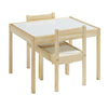 Kids Table and Chairs Set Wooden Preschoolers Children's Table with 2 Chairs Set
