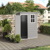Lockable Outdoor Plastic Garden Storage Shed Bike Tools Shed House Cabin 5x3ft