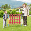 Giant 4 in a Row Game Jumbo Connect 4 Garden Games Set w/42 Gripped Rings