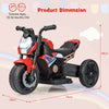 Kids Ride-on Motorcycle 6V Battery Powered Motorbike Electric Dirt Bike-Red
