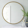 Round Metal Gold Wall Mounted Makeup Glass Mirror Vanity Bathroom Dressing Decor