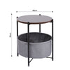 End Table with Fabric Storage Basket Side Tables Small Bedside Table Nightstand